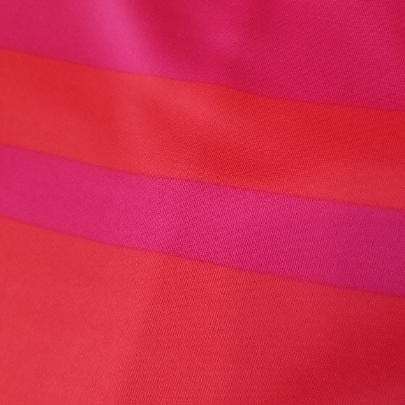 Project Runway | Pink & orange striped long sleeve bodycon midi dress me… - Picture 5 of 10